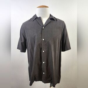Saturdays NYC Black Button Down Shirt Short Sleeve Soft Cotton 2XL